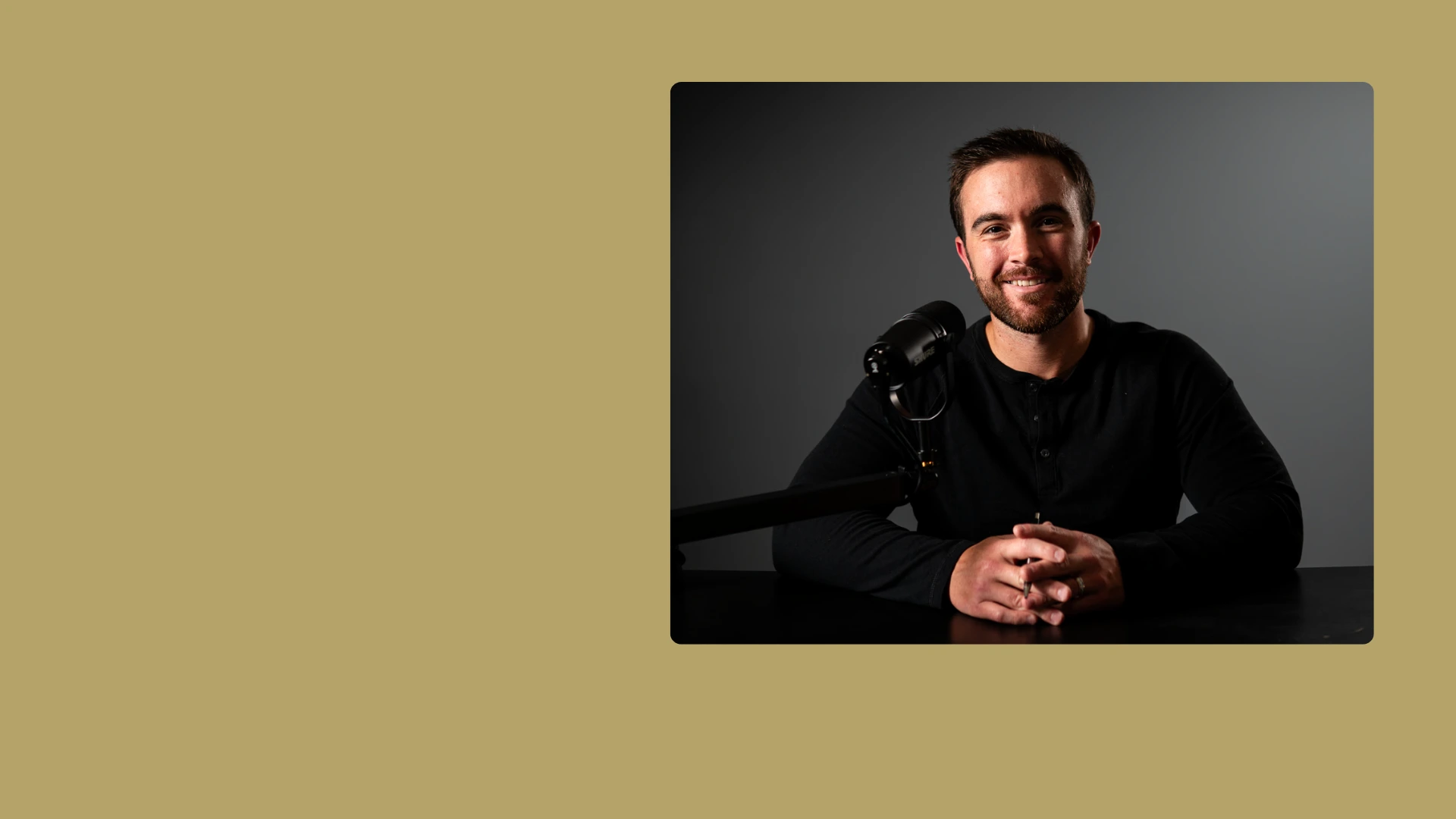 Podcast studio portrait