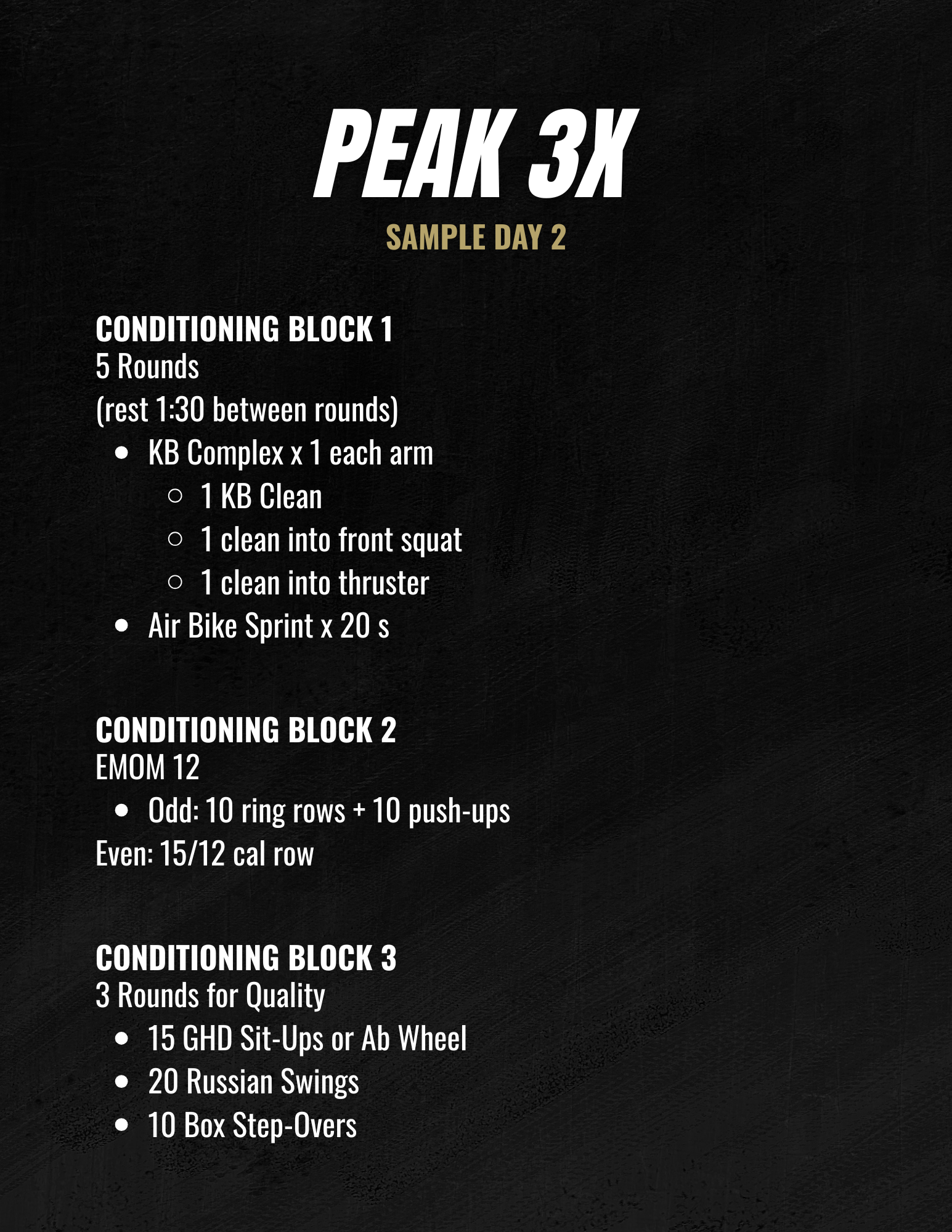 PEAK 3X sample slide 7